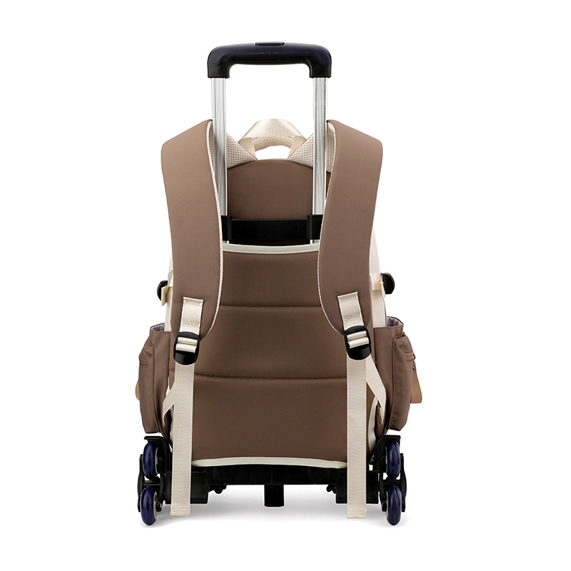 Mochila de pescado natural para niños, mochila de doble propósito para estudiantes de primaria, mochila con ruedas para estudiantes de secundaria 3 - 6