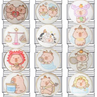 ģ�K���DIY�펧��Ƥ����ˮ��ʮ������diy Italian Charms Bracel