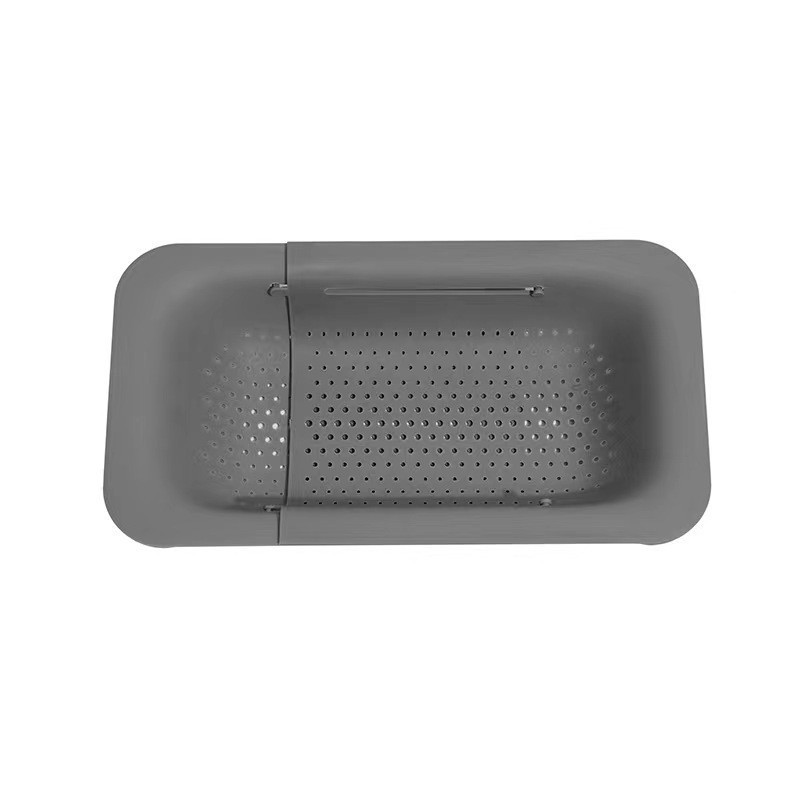 Cocina fregadero telescópico cesto de drenaje cesto de limpieza de frutas y verduras multifuncional platos de drenaje de platos de platos de plástico piscina lavabo de verduras