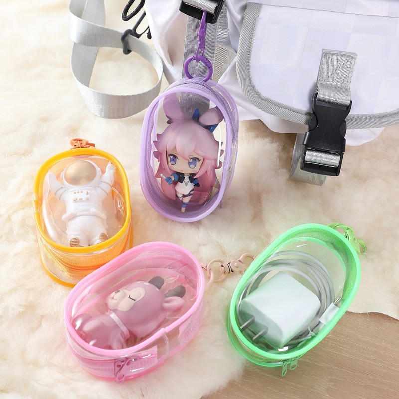 バブルマート子供用バッグ、おもちゃ収納バッグ、データケーブル収納、透明バッグ、ミニコンパクト、斜め掛け、フィギュア、おもちゃ|undefined