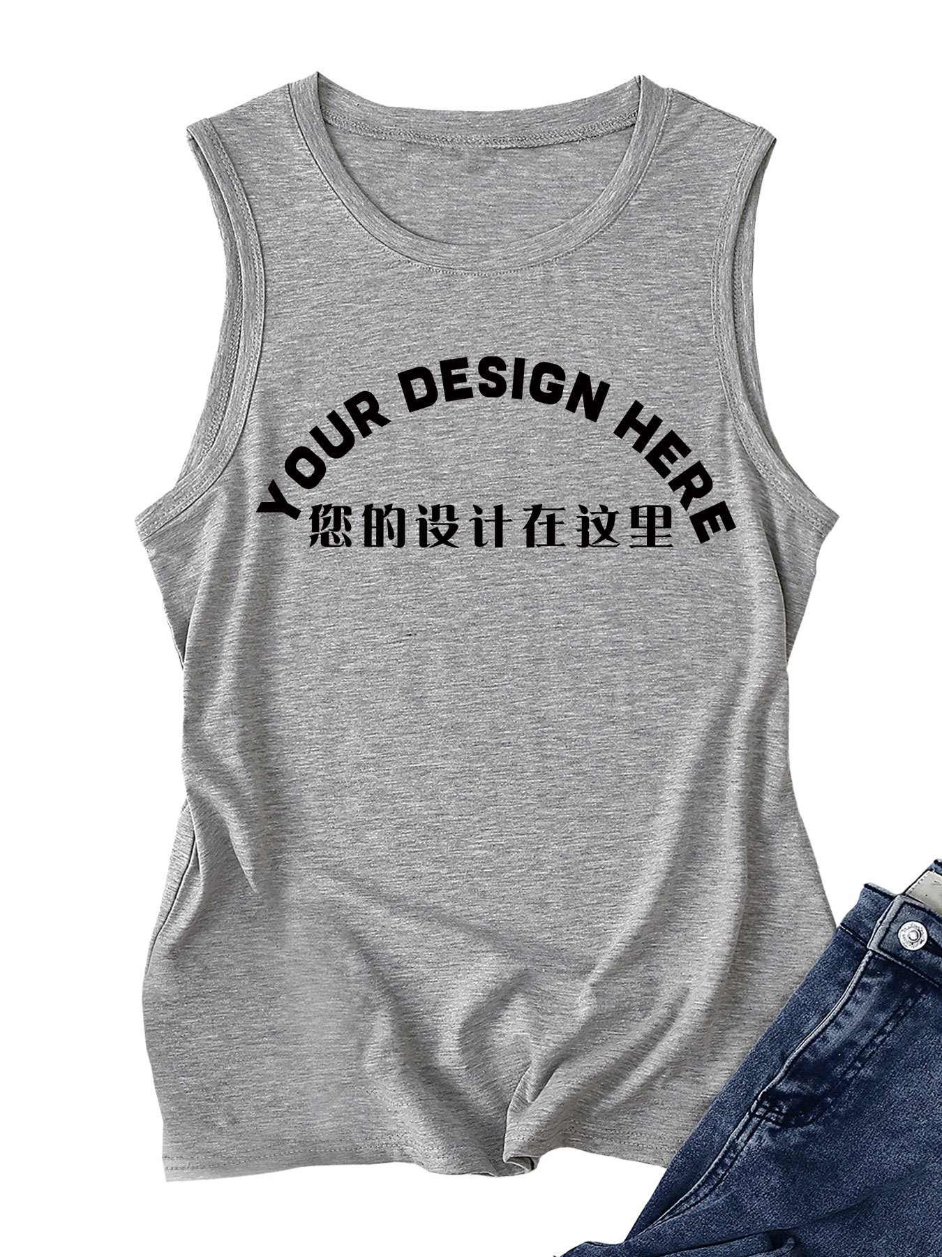2802 - Light Gray Vest - Front Center