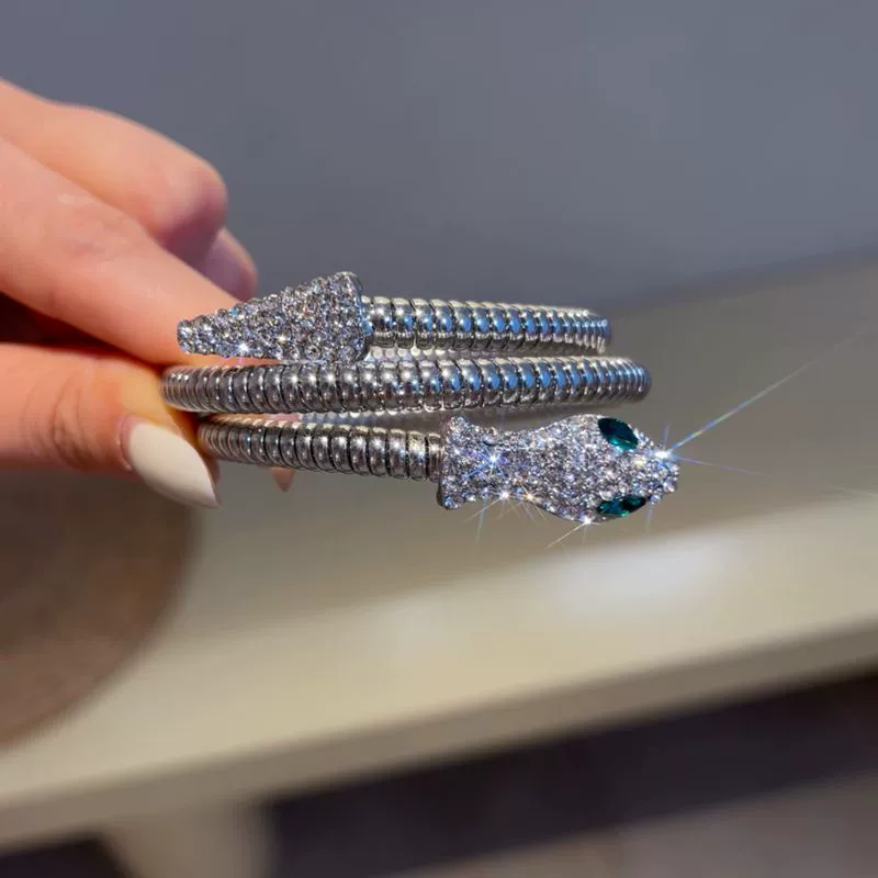 Модный преувеличенный европейский и американский браслет со змеей, нишевый дизайн, весенний браслет, модный Индивидуальный браслет, ожерелье со змеей, воротник