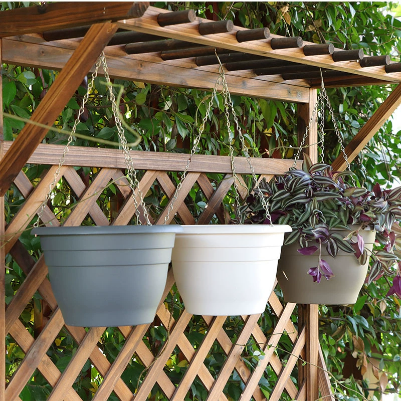 Круглая подвесная корзина-кашпо из смолы для растений, для клорофита, для наружного использования, для балкона, для садоводства, для настенного размещения, оптом