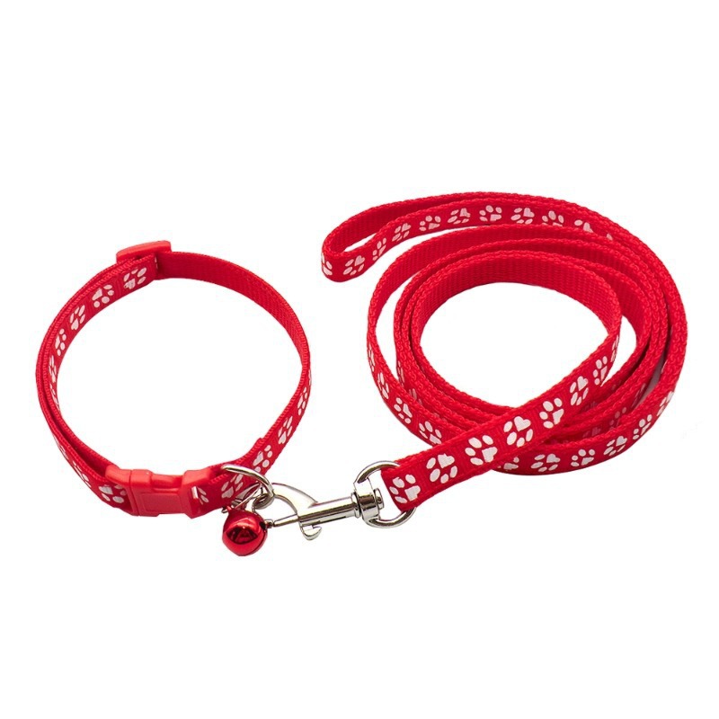 Cuerda de tracción para perros, juego de collar de tracción para mascotas, huellas de perros pequeños y medianos, correa de tracción para perros y gatos, cuerda