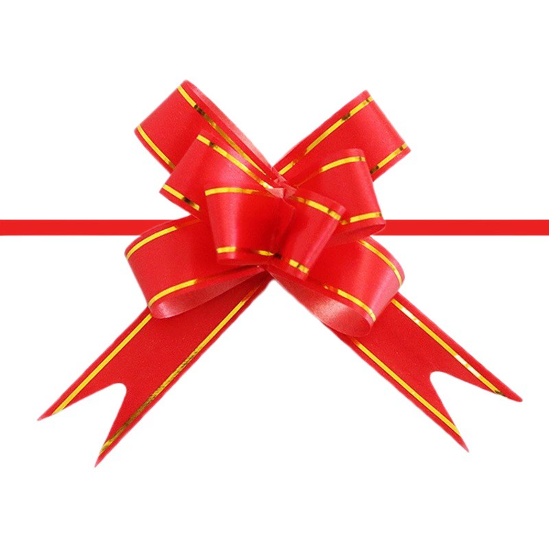 Бесплатная доставка 15 # Трубач цветок рождественские праздничные украшения подарочная упаковка PP пластиковый цветок бант лента