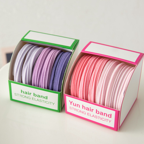 5 pieces in a box of gradient color towel rings. Sweet and elastic balls for girls. Gentle hair accessories that won’t hurt your hair.