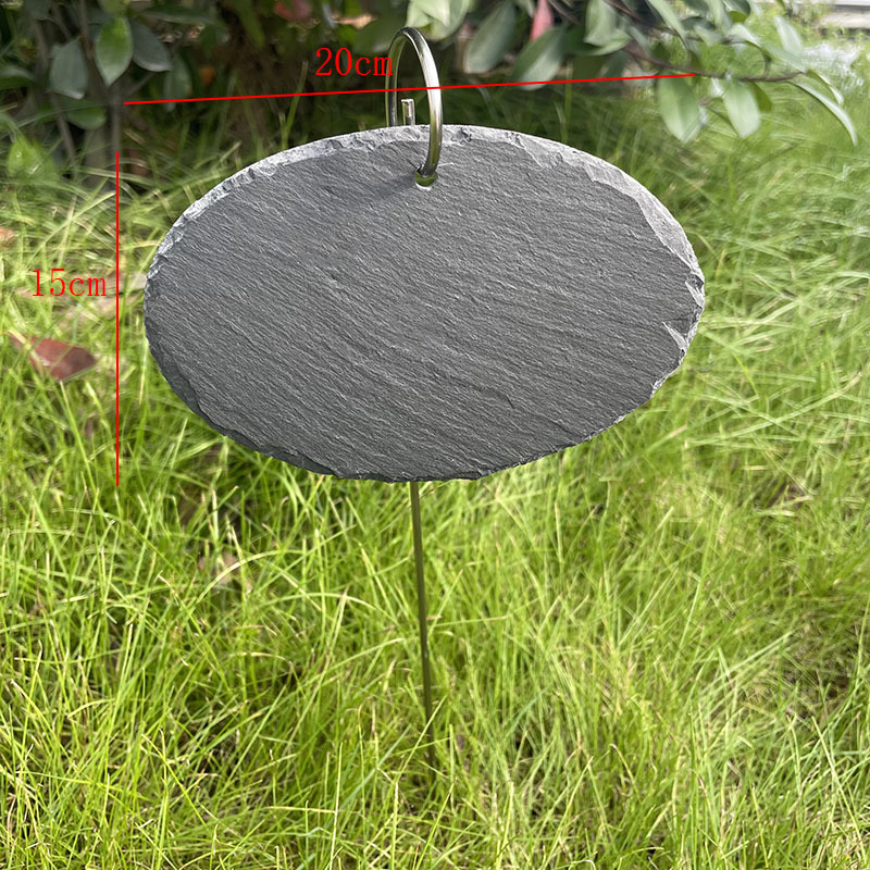 Fabricantes mayoristas etiquetas de plantas de pizarra etiquetas de flores etiquetas de árboles frutales etiquetas de acero inoxidable jardín