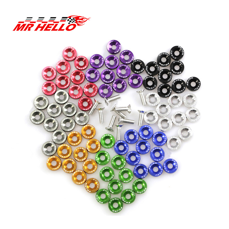 JdM Modificación del coche M6 Junta tornillo protector de la batería arandela Fender marco de la placa de matrícula tornillo Decoración