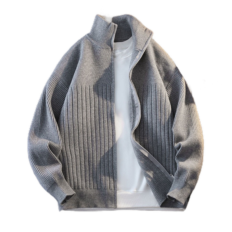 Explosiones transfronterizas de tamaño grande europeo cardigan suéter de punto chaqueta de chaqueta caliente de fábrica de negocios al por mayor