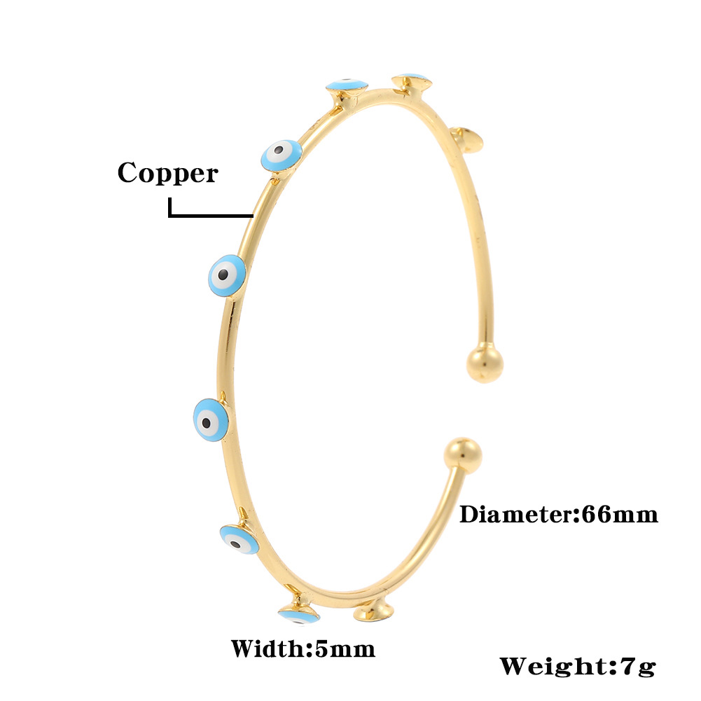 Fashion Devilu0027S Eye Copper Gold Plated Bangle