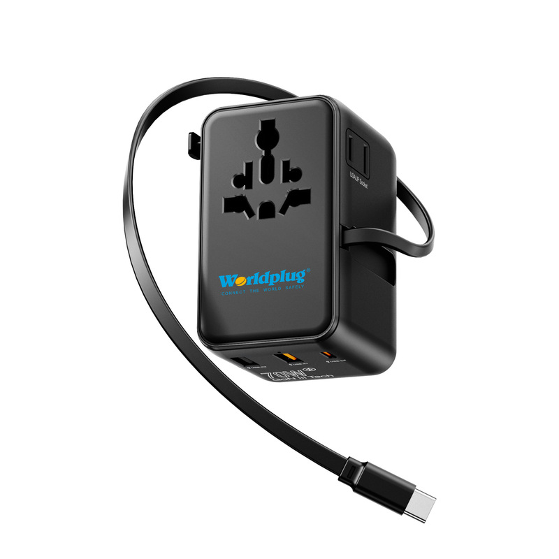 Amazon's Popular Travel Conversion Plug Gallium Nitride Converter Gan Global Universal Charger Retractable Cable Amazon's Popular Travel Conversion Plug Gallium Nitride Converter Gan Global Universal Charger Retractable Cable
