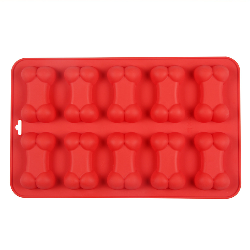 10 huesos 52 molde de silicona pastel helado pudín molde de postre jabón utensilios de cocción