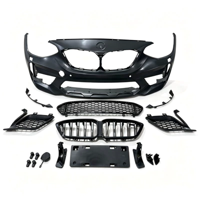 Suitable for BMW 1 Series F20, this is a modified M2C front grille for the 2011-2014 F20 models, allowing for an upgrade to the M2C front bumper