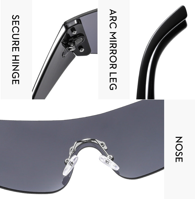 Y2k Five-pointed Star Frameless Sunglasses For Women Retro Style_voghion.com