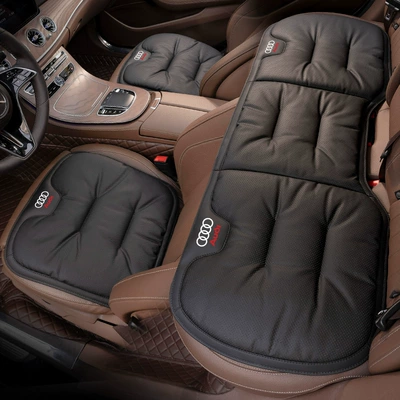 for Audi Q5L/A4L/A6L/A3/Q3/Q2L/A8L/A5 | Seat cushion, seat cover - type-c-front-and-rear-seat-cushions-three-piece-set-noble-black-audi