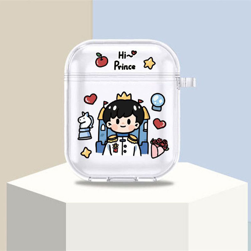 Moda de dibujos animados inalámbrica Bluetooth AirPods pro funda protectora diseño de nicho simple moda transparente funda protectora