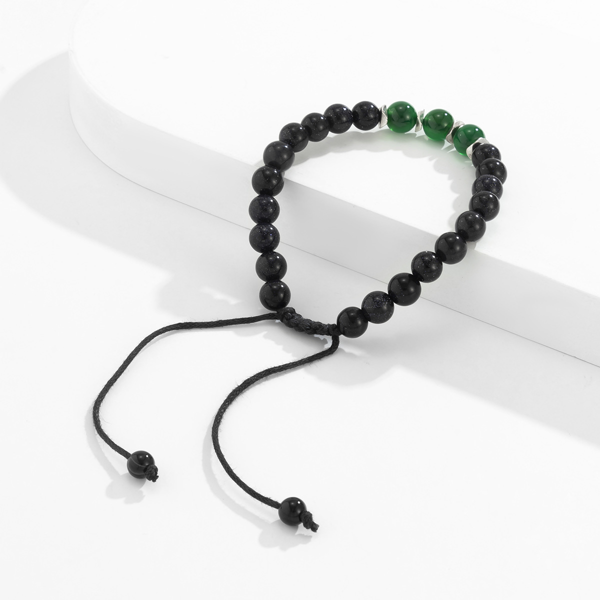 1 Piece Simple Style Multicolor Plastic Agate Braid Menu0027S Bracelets