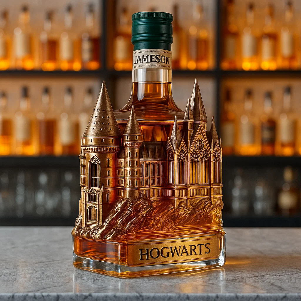 Nueva botella de vino Hogwarts botella de vino nuevo castillo botella de vino de vidrio botella de whisky embalaje image 9