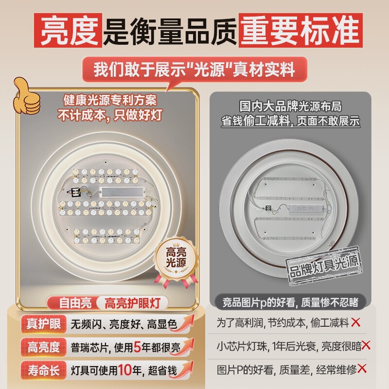 リビングライト現代シンプル大気円形led保護天井ライト新型大サイズ1.5メートル中山照明器具|undefined