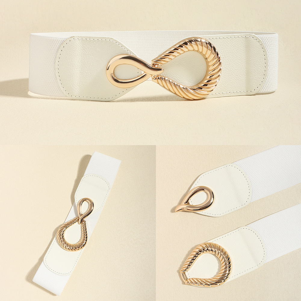 84g Weight Belt Classification 1 Piece Quantity Holiday, Selfie Occasion Pu Leather, Alloy Material Geometric Pattern Women's Gender Plating Design Basic Style Basic Geometric Pu Leather Alloy Plating Women's Leather Belts 3