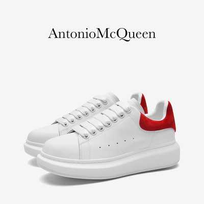 AntonioMcQueen/安东尼奥麦昆小白鞋女松糕厚底真皮板鞋2021新款|ms