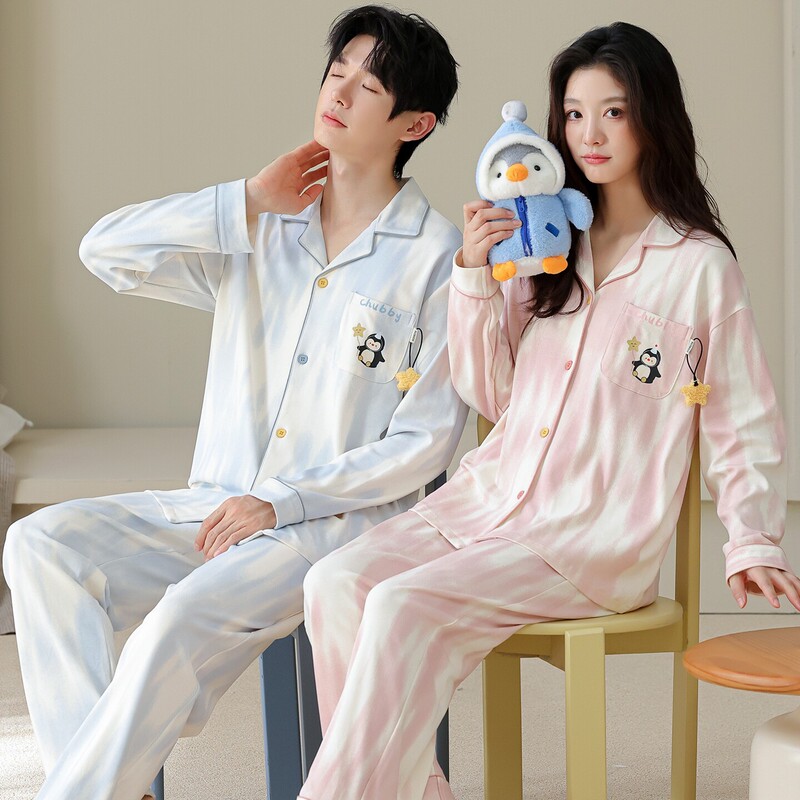 【Pure Cotton】New Spring and Autumn Couple's Outfit, Loose, Casual, Breathable, Cartoon Design, Suitable for Winter, Can Be Worn Outside, Men's Homewear 【Pure Cotton】New Spring and Autumn Couple's Outfit, Loose, Casual, Breathable, Cartoon Design, Suitable for Winter, Can Be Worn Outside, Men's Homewear