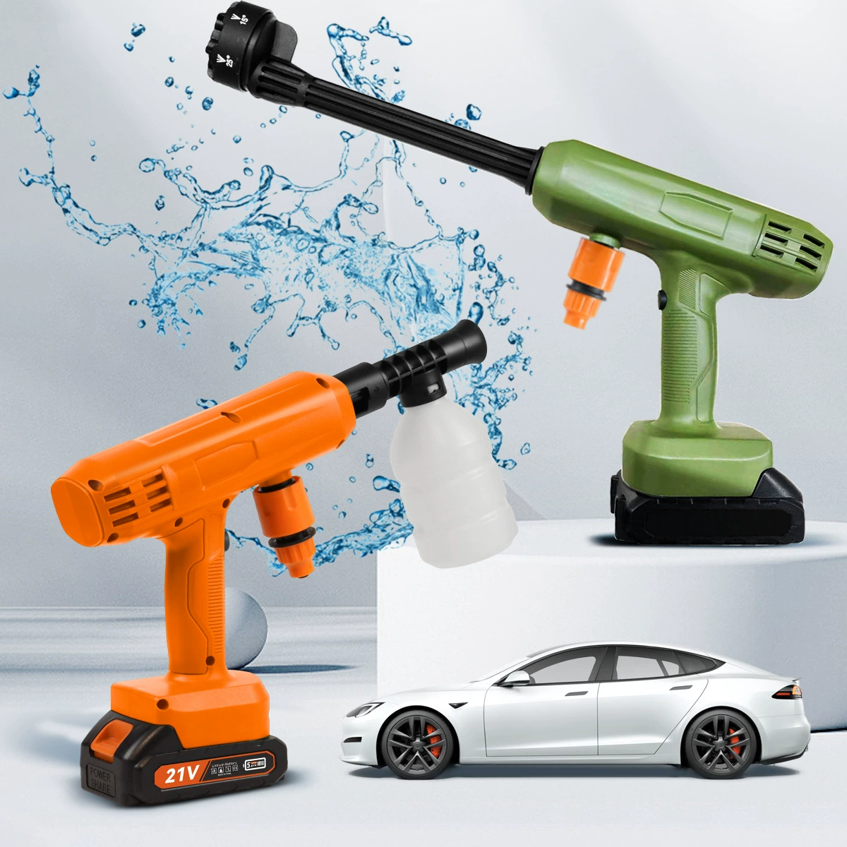 Новая трансграничная литиевая батарея, беспроводная машина для мойки автомобилей, самопоглощающая бытовая машина для уборки, многофункциональная насадка, производитель водяного пистолета высокого давления