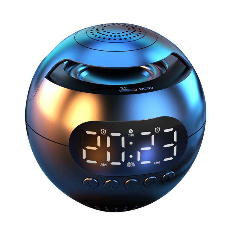 F6 tecnología de escritorio Bluetooth audio inalámbrico altavoz reloj despertador alto volumen estudiante subwoofer portátil reloj recargable