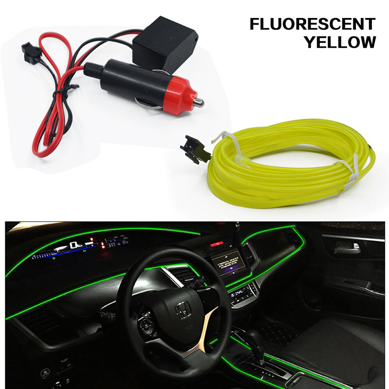 Car atmosphere light car interior led light bar usb atmosphere Cold Light Car modification wiring-free wireless light strip