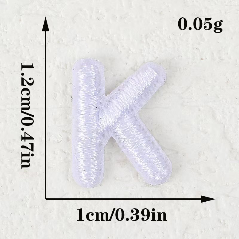跨境电脑刺绣布贴黑白小数字字母服装辅料补丁贴DIY装饰贴刺绣贴|undefined