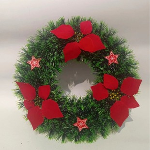 Christmas Port Love Christmas Decorations Wreath Window Arrangement Door Hanging Rattan Site Arrangement Christmas Wreath