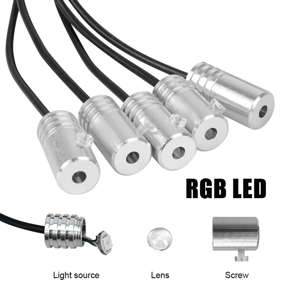 Car led atmosphere light colorful cold light meter decorative light mobile phone app one drag five car voice control atmosphere light