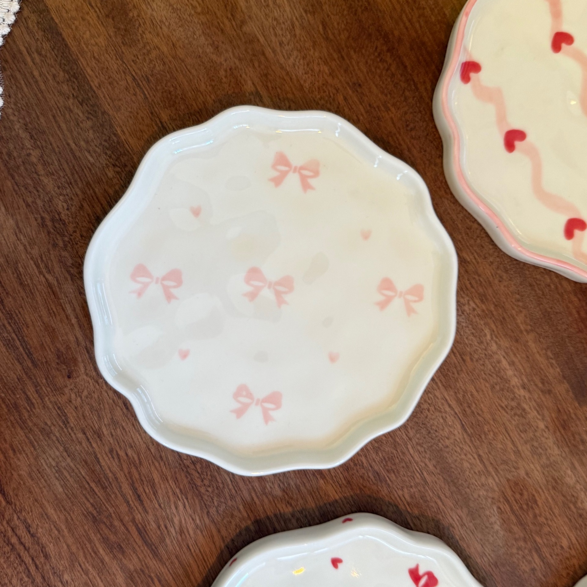 Navidad francesa retro pinza de mano pura pintada a mano taza de café de cerámica plato de alto valor plato de postre de té de la tarde