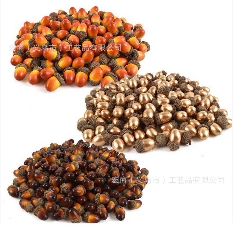 Simulated Acorn Dry Goods, Acorn Groceries, Christmas Decorations, DIY Ornaments, Photo Props, Foam Simulated Small Acorns