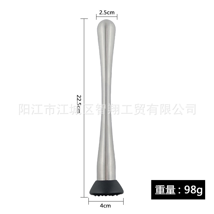 Triturador de hielo de acero inoxidable, exprimidor de frutas, barra para cocteles, muddler, palo para jugo de limón, martillo para hielo de cóctel image 7