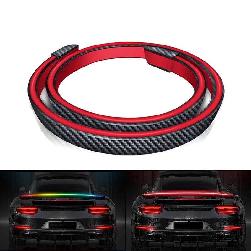 Car Carbon Fiber Tail Wing Light Strip Led Multifunctional Sequential Flowing Tail Light High-Mounted Brake Light Decorative Light Strip Car Carbon Fiber Tail Wing Light Strip Led Multifunctional Sequential Flowing Tail Light High-Mounted Brake Light Decorative Light Strip