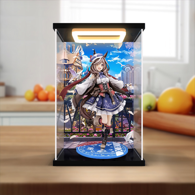 Suitable for Uma Musume: Shining! Pretty Derby Figure with Light-Up Dust Cover Acrylic Storage Box