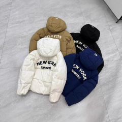 MLB羽绒服经典潮牌新款张凌赫同款韩版加厚保暖男女情侣同款外套