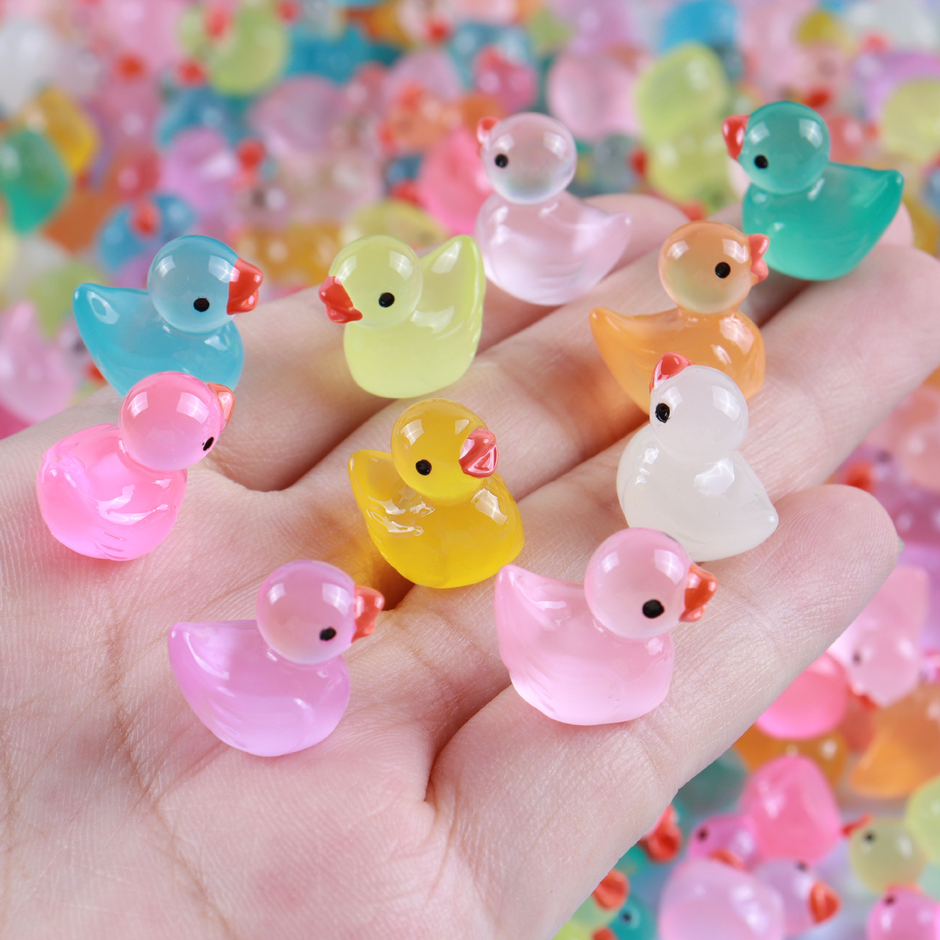 10 color internet celebrity luminous little yellow duck mini little…