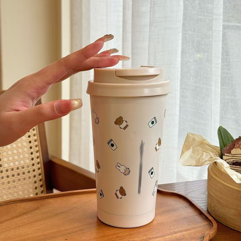 星爸爸米菲联名咖啡杯304不锈钢保温保冷杯卡通车载水杯办公室|undefined
