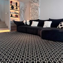 n6u北欧美式高级方砖防水地毯客厅卧室沙发毯大面积满铺毯圈绒材