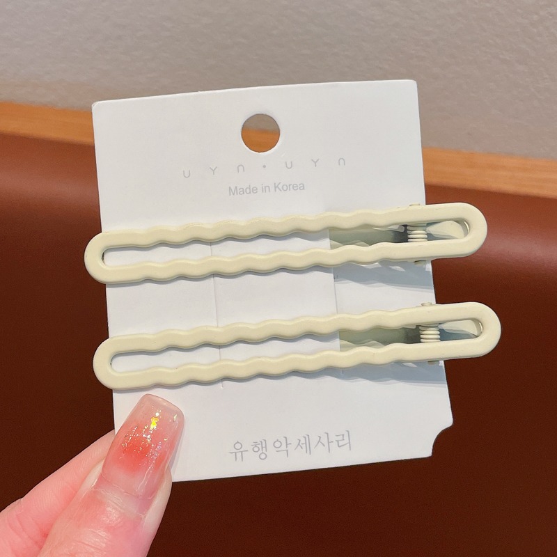 Pinza para el cabello de dopamina sin costuras de color caramelo clip lateral femenino flequillo clip para el cabello roto tocado clip de pico de pato y2k horquilla de una palabra