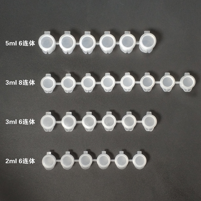 Suministro directo de fábrica 3ML conjoined pintura caja vacía pintura al óleo digital acrílico acuarela tira de pigmento caja vacía caja de pigmento de plástico