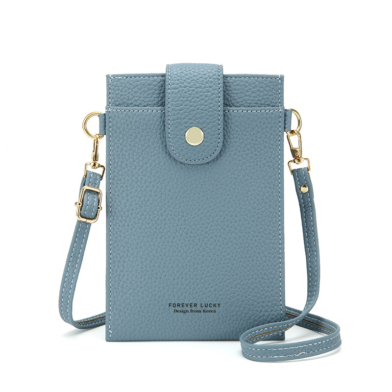New mobile phone bag women's solid color shoulder bag summer fashion simple multi-card slot cross-border crossbody bag source manufacturer