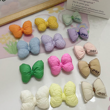 糖果色彩色创意充棉蝴蝶结发饰diy饰品布艺毛绒玩偶服饰配件辅料