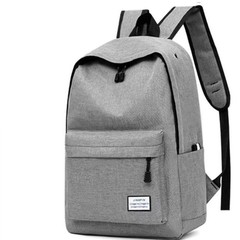 Cross-border casual canvas backpack, minimalist design; Korean-style backpack with large capacity—perfect for middle school students, ideal as a laptop or travel bag.