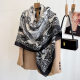 Light Luxury Retro Style Scarf Women's Spring and Summer Large Square Scarf Sunscreen All-match Summer Air-conditioned Room Shawl High-end Style Trendy Outer Wear