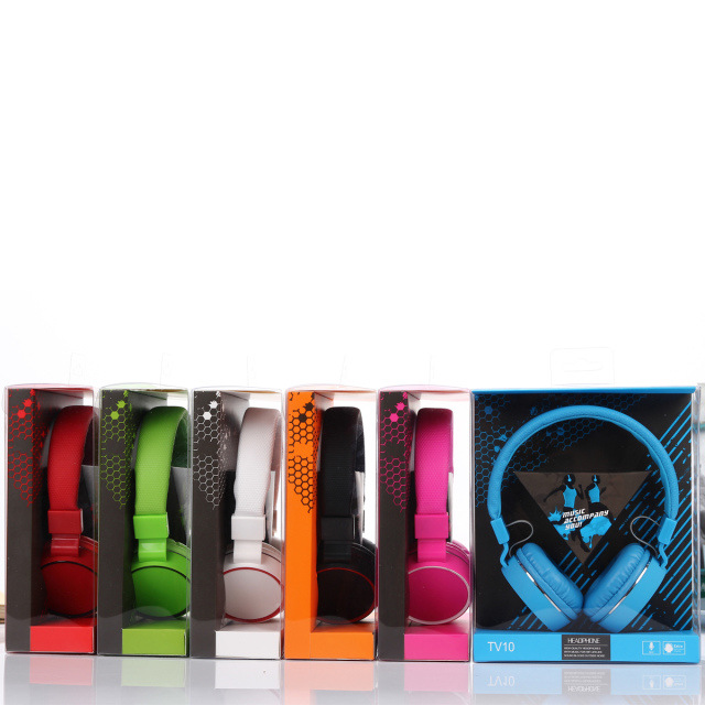 Auriculares Fábrica Ventas directas de fábrica TV10 Cable de color caramelo Auriculares plegables con marca