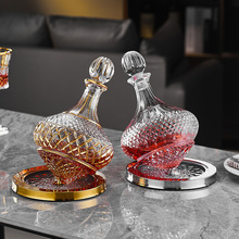 高档红酒醒酒器水晶玻璃葡萄酒钻石醒酒器家用带盖密封醒酒壶酒瓶
