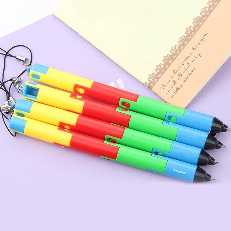熱銷掛繩摺疊圓珠筆學生文具可變形彎曲解壓兒童玩具節節筆小禮品